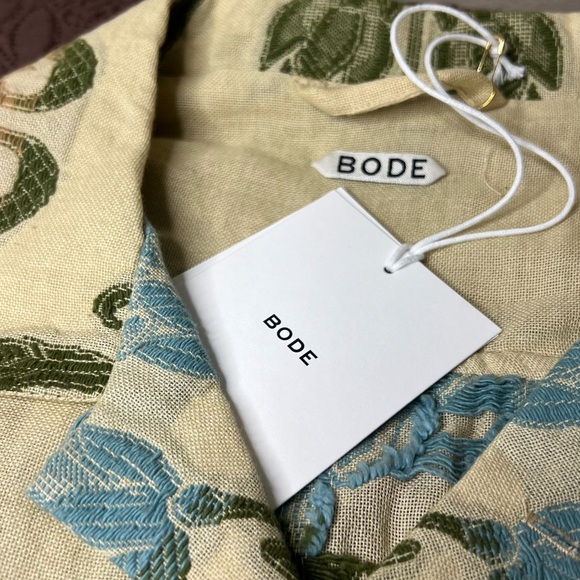 BNWT BODE Men’s Beige Tulipa Shirt with Indian Embroidery Size Large - Picture 9 of 15